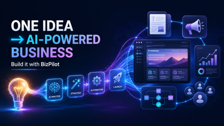 Turn ONE Idea Into a Complete AI-Powered Business With BizPilot
